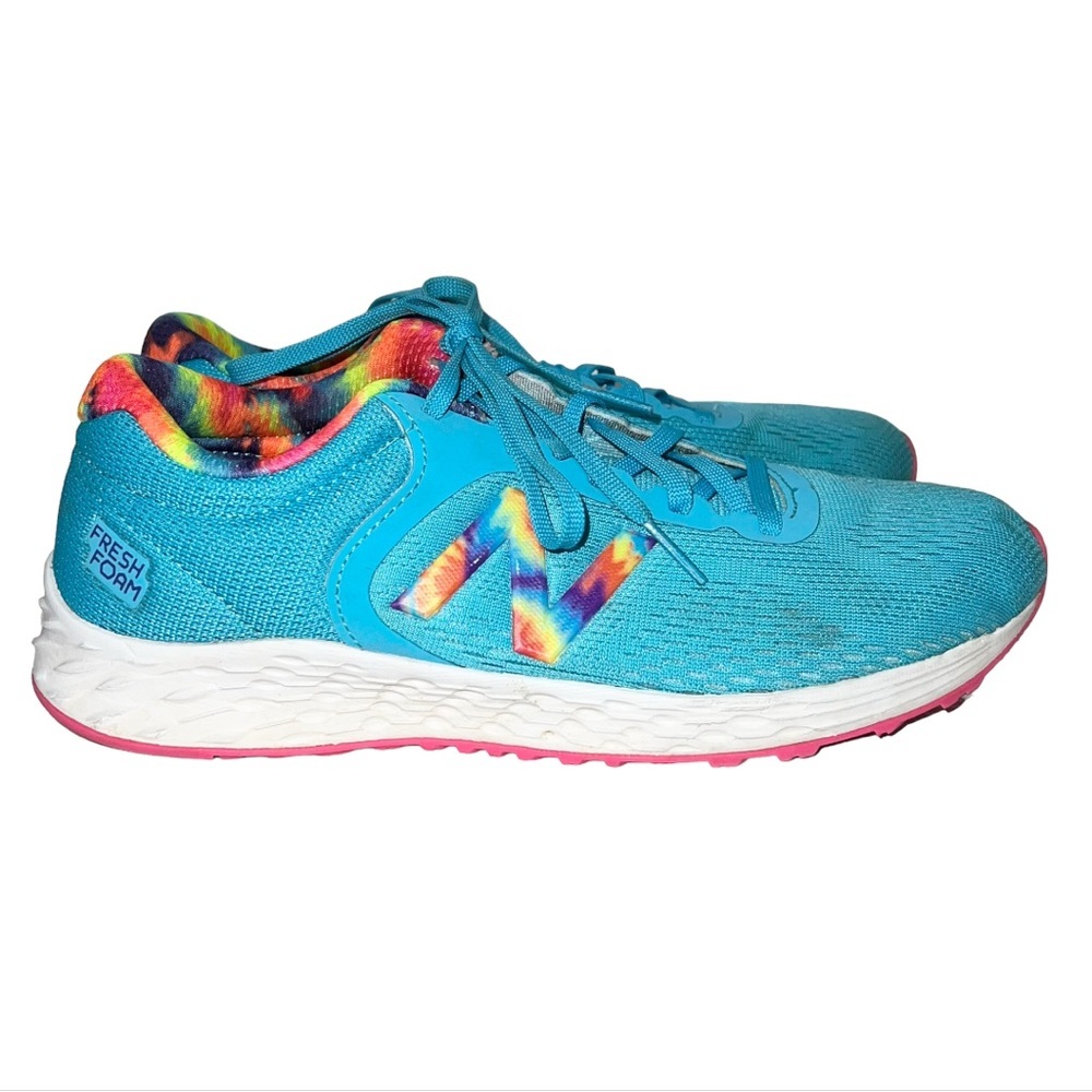 New Balance Shoes Kids Size 6 Teal White Rainbow Fresh Foam Arishi v2 Sneaker